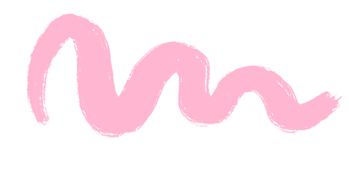 Trazado ondulado rosa en fondo transparente.