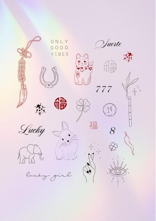 Símbolos de buena suerte y energía positiva