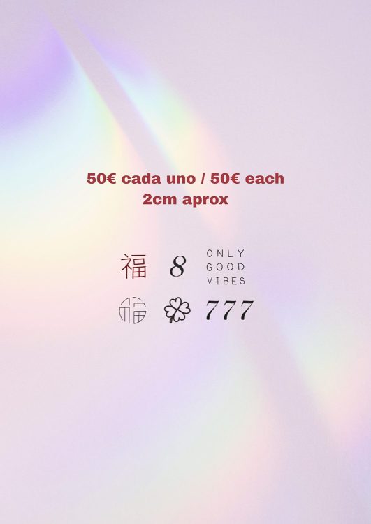 Textos inspiradores y símbolos de buena suerte.