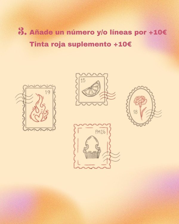 Añade número, líneas o tinta roja para cartas.