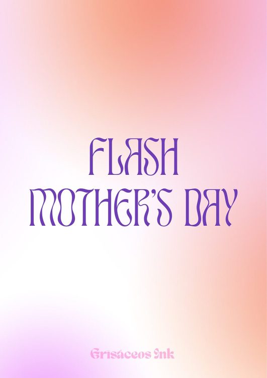 Texto Flash Mother's Day en fondo gradiente
